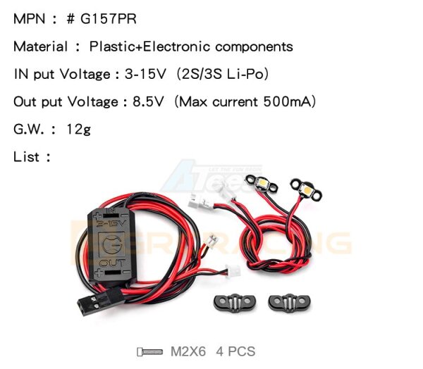 1-W-Profi-Quadrat-LED-Scheinwerfer für 2S–3S-Akkus