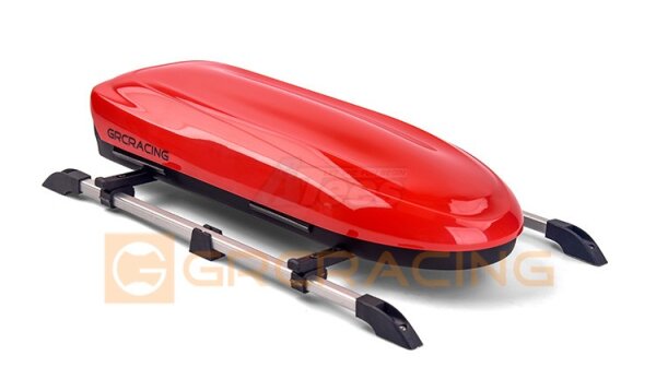 Scaled Roof Box with Rack for 110 RC Car Red