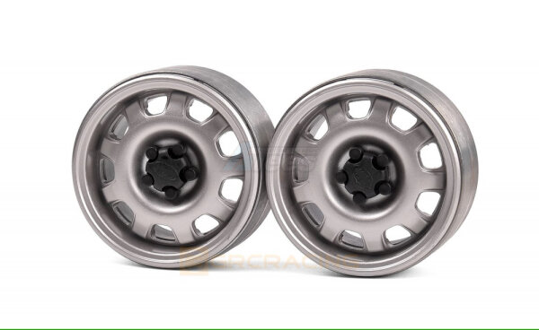 1.9-Zoll-Metall-Beadlock-Felgen G10 (2 Stück), Silber