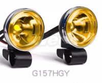 18-mm-Retro-Rund-LED-Scheinwerfer mit HT-Linse, Gelb