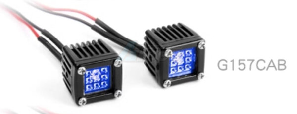 #G9 Blue Lens Square Led lights 1pair