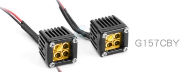#G4 Yellow Lens Square Led lights 1pair