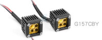 G4-Quadrat-LED-Leuchten mit gelber Linse (1 Paar)