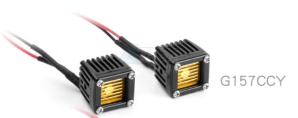 #GL Yellow Lens Square Led lights 1pair