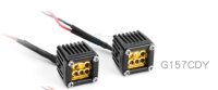 G6-Quadrat-LED-Leuchten mit gelber Linse (1 Paar)