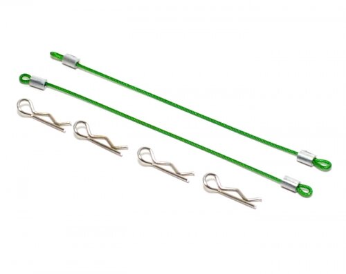 BoomRacing 100MM Body Clip Retainer(2) W/ 4 Body Clips For 1/10 Car Green for Miscellaneous  All BRHY00007G